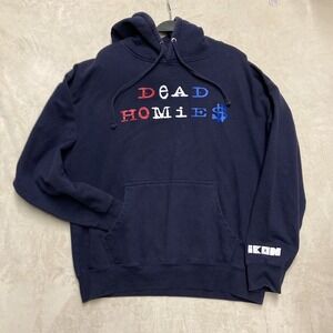 Dead Homies Ikon Mens Red White and Blue Pullover Hoodie Sweatshirt Sz L